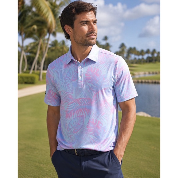 Sunday Swagger Other - Sunday Swagger Fiji Polo Shirt Golf Tropical Aloha Palm Floral Men's Size 4XL
